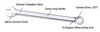 T41010 Ключ комбинированный длинный 10 мм